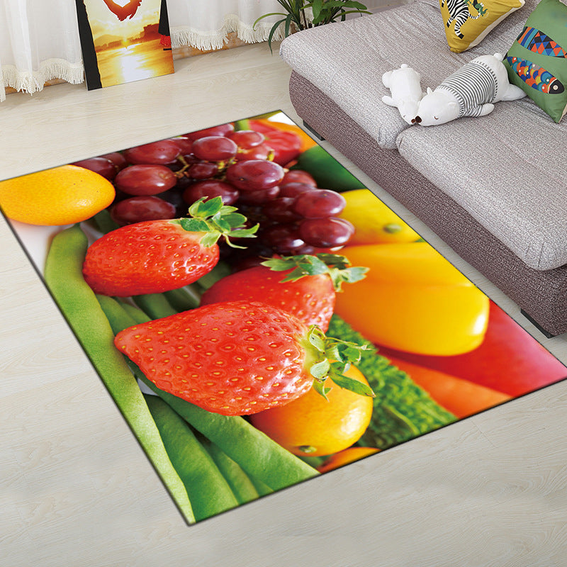 Avtoit | Multi-Color Modern Rug Polyester Digital Graphic Living Room Rug Non-Slip Back Pet-Friendly Washable Rug for Guest Room