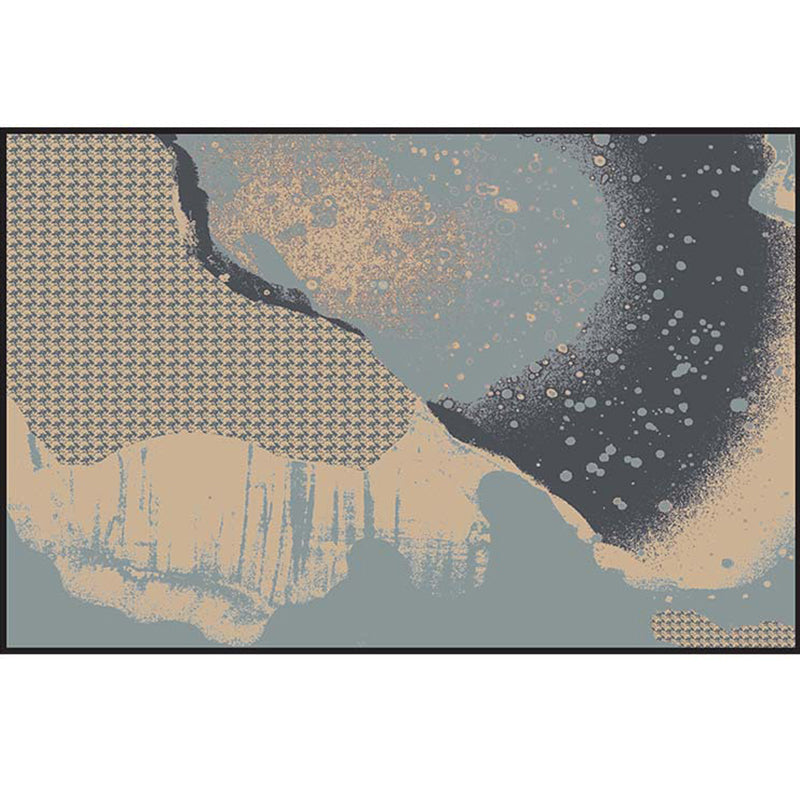 Avtoit | Multicolor 3D Illusion Geometry Rug Polyester Modernist Rug Non-Slip Pet-Friendly Machine Washable Rug for the Large Room