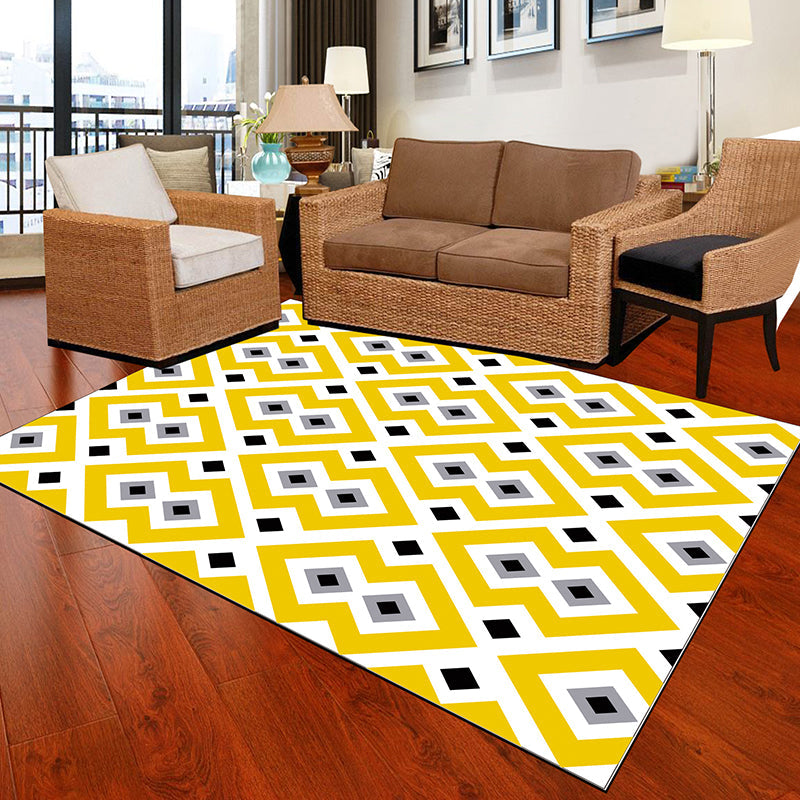 Avtoit | Black and White Novelty Rug Polypropylene Optical Illusions Geometric Carpet Stain Resistant Pet Friendly Non Slip Rug for Home
