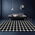Avtoit | Unusual Visual Deception Rug Black and White Modern Area Rug Polypropylene Pet Friendly Machine Washable Non-Slip Rug for Home Deco