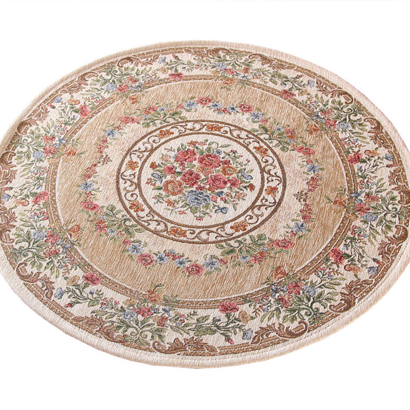 Avtoit | Nostalgia Multicolored Peony Rug Polypropylene Antique Rug Pet Friendly Non-Slip Back Stain Resistant Rug for Large Rooms