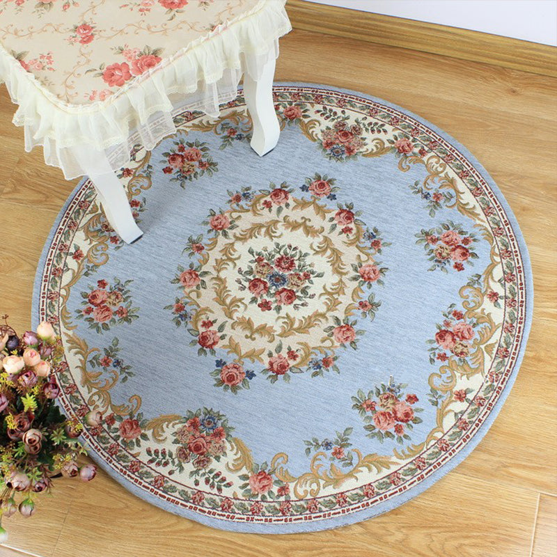 Avtoit | Victorian style Jacquard carpet Multicolored cotton rug pet-friendly non-slip back rug for dining room