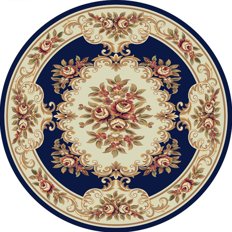Avtoit | Victorian Bedroom Carpet Multicolored Peony Carpet Polyester Stain Resistant Washable Non-Slip Carpet