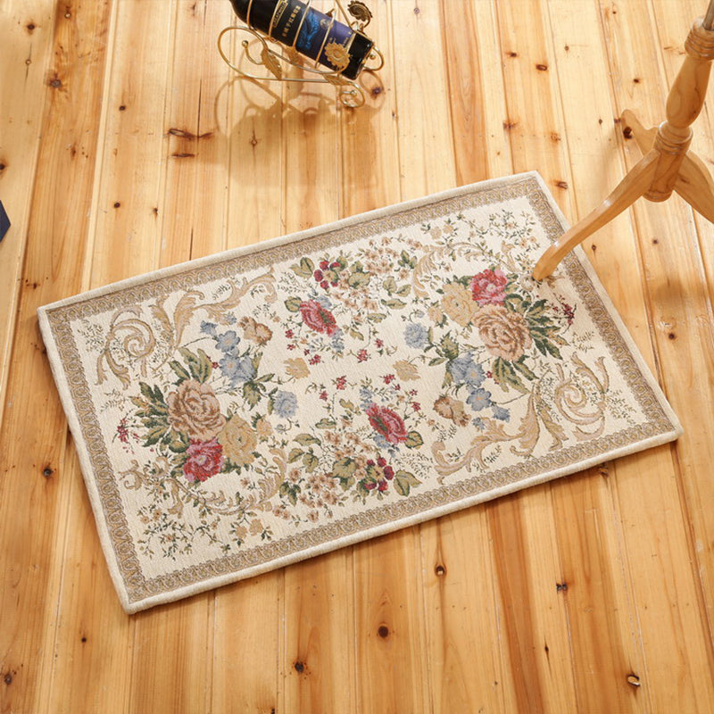 Avtoit | Classic Jacquard Carpet Multicolored Retro Carpet Polypropylene Stain Resistant Non-Slip Backing Washable Carpet for the Door