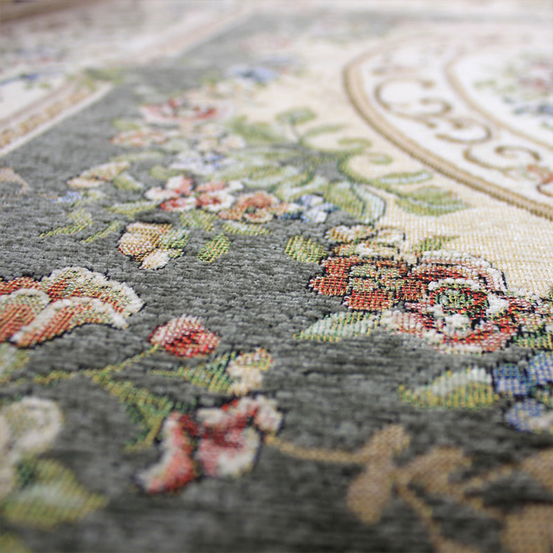 Avtoit | Classic Jacquard Carpet Multicolored Retro Carpet Polypropylene Stain Resistant Non-Slip Backing Washable Carpet for the Door