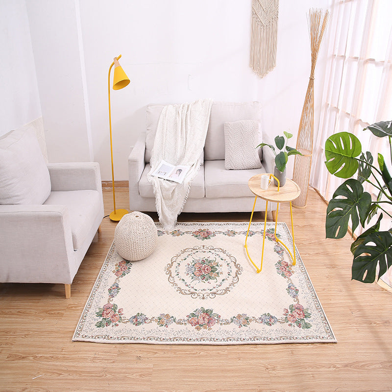 Avtoit | Victorian floral structure carpet Multicolor Synthetic carpet Washable Non-slip Stain-resistant carpet for bedroom
