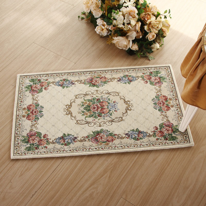 Avtoit | Victorian floral structure carpet Multicolor Synthetic carpet Washable Non-slip Stain-resistant carpet for bedroom