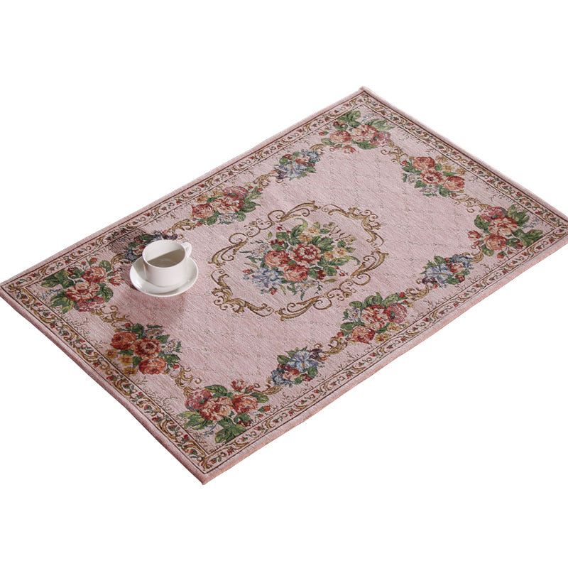 Avtoit | Victorian floral structure carpet Multicolor Synthetic carpet Washable Non-slip Stain-resistant carpet for bedroom