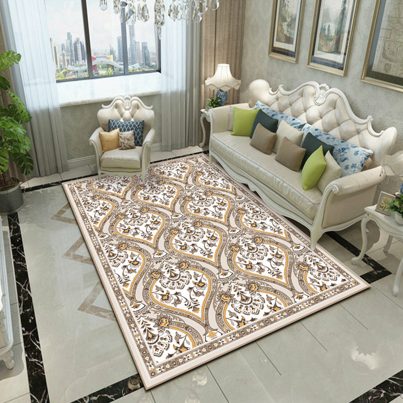 Avtoit | Splendor Traditional Carpet Multicolor Floral Carpet Non-slip Washable Stain Resistant Carpet for Living Room