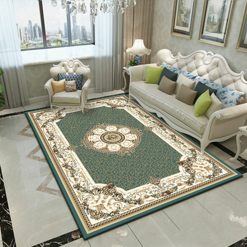 Avtoit | Splendor Traditional Carpet Multicolor Floral Carpet Non-slip Washable Stain Resistant Carpet for Living Room