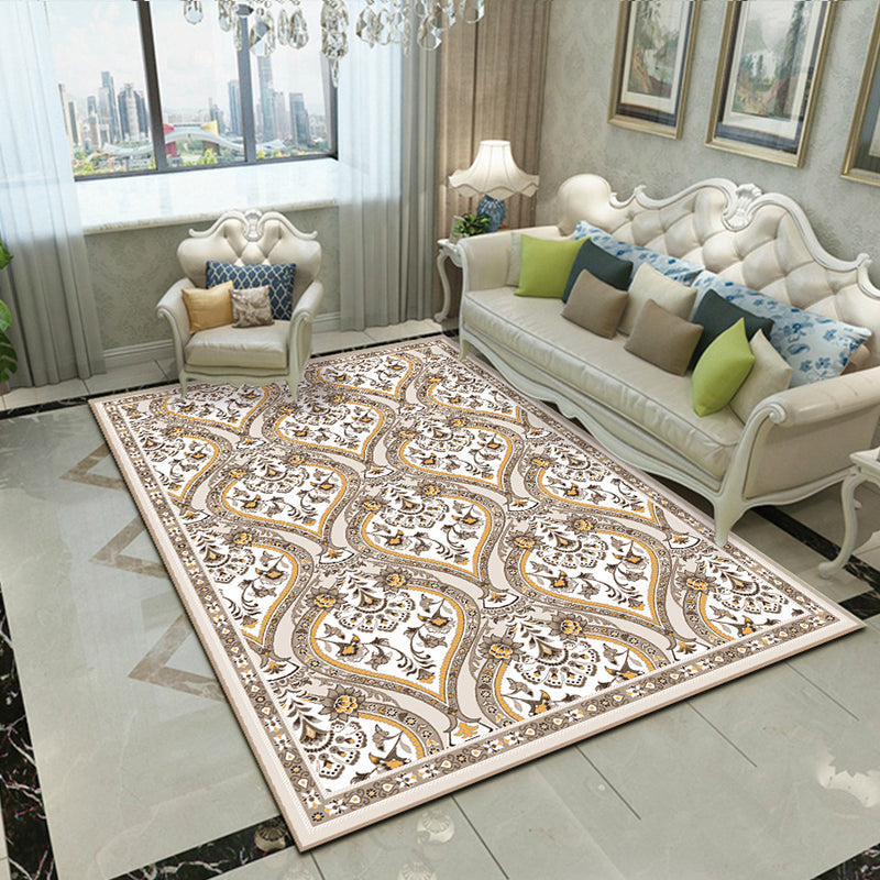 Avtoit | Splendor Traditional Carpet Multicolor Floral Carpet Non-slip Washable Stain Resistant Carpet for Living Room
