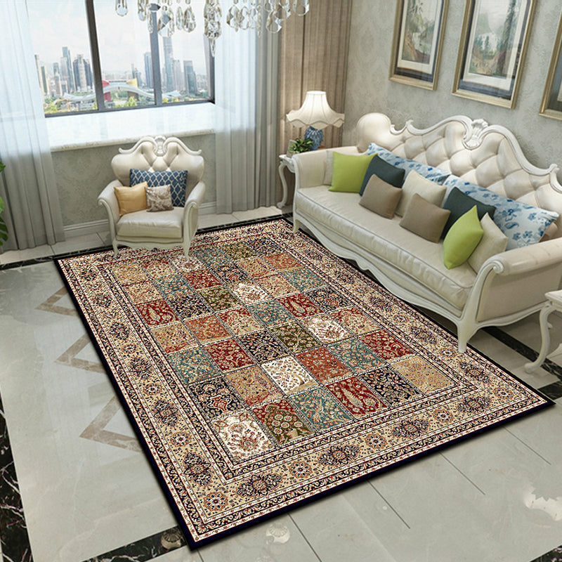 Avtoit | Splendor Traditional Carpet Multicolor Floral Carpet Non-slip Washable Stain Resistant Carpet for Living Room