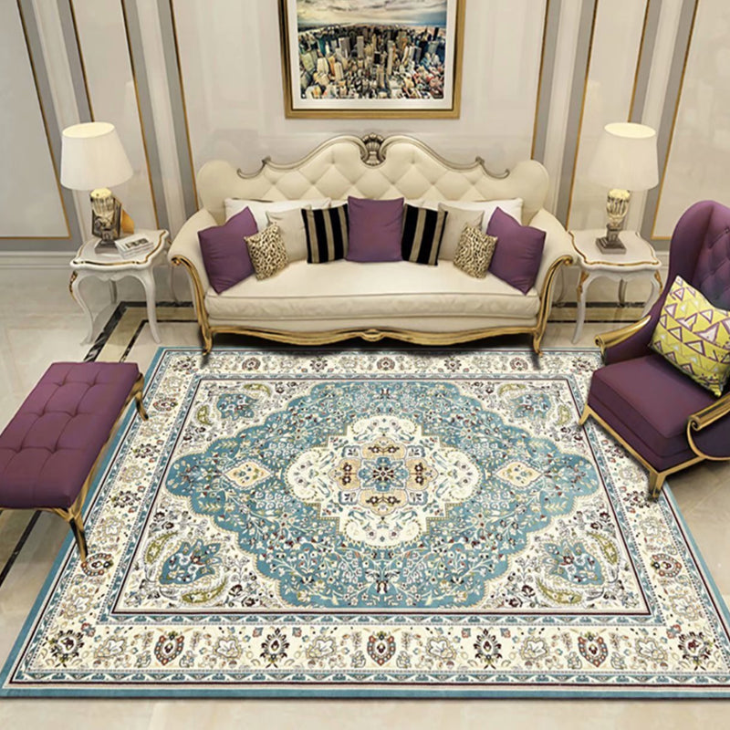 Avtoit | Antique Multicolor Glam Carpet Polyester Floral Pattern Carpet Pet Friendly Stain Resistant Non-Slip Carpet for Home