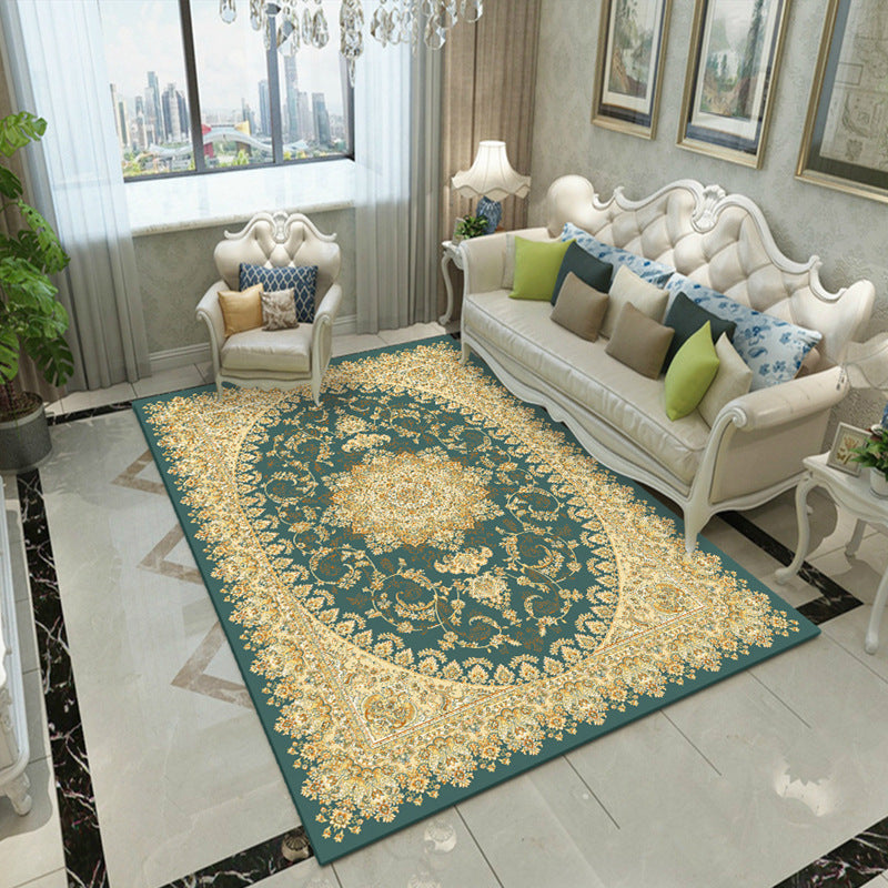 Avtoit | Fancy Victoria Rug Multi-Colored Flower Rug Non-Slip Washable Pet-Friendly Rug for the Living Room