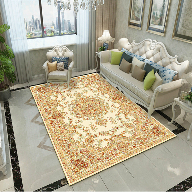 Avtoit | Fancy Victoria Rug Multi-Colored Flower Rug Non-Slip Washable Pet-Friendly Rug for the Living Room