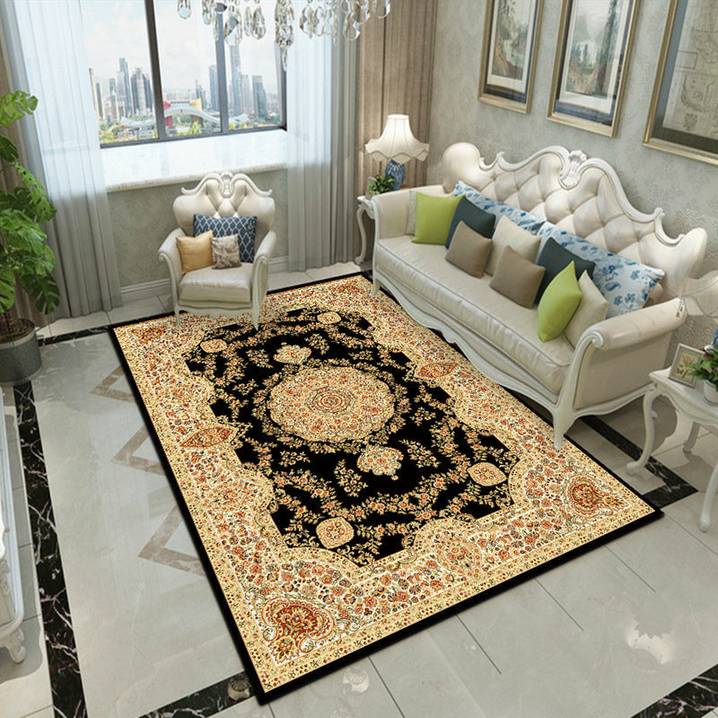 Avtoit | Fancy Victoria Rug Multi-Colored Flower Rug Non-Slip Washable Pet-Friendly Rug for the Living Room
