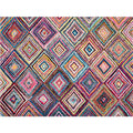 Avtoit | Worn Moroccan Rug Multicolored Patterned Rug Non-Slip Machine Washable Stain Resistant Rug for Home