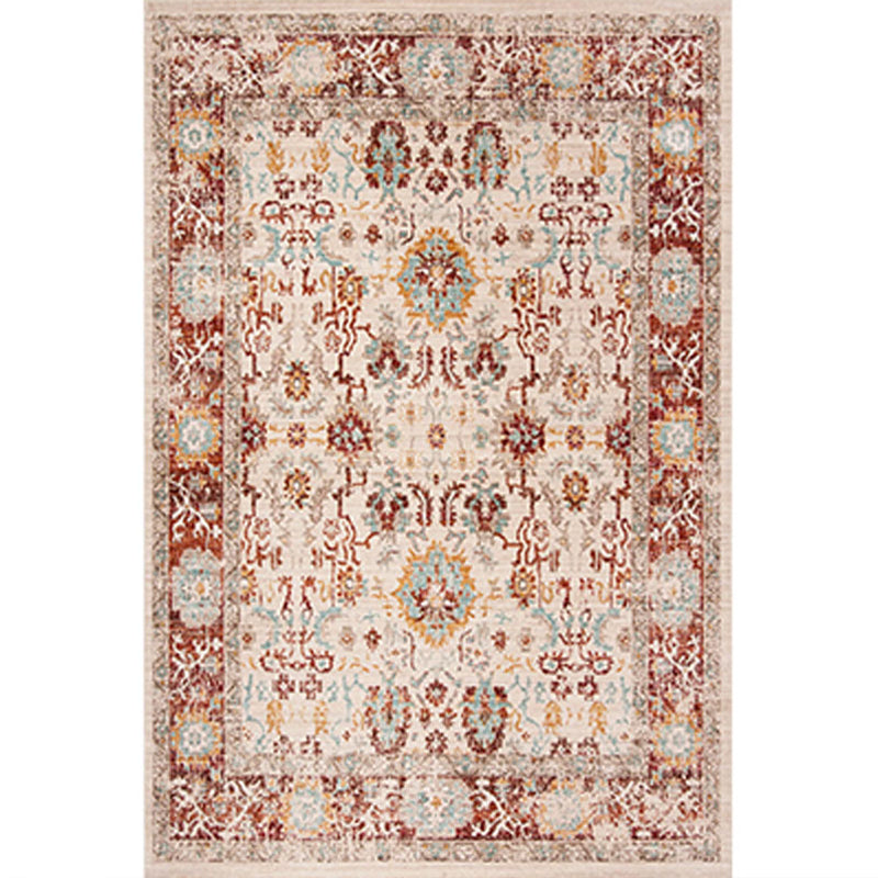 Avtoit | Worn Moroccan Rug Multicolored Patterned Rug Non-Slip Machine Washable Stain Resistant Rug for Home