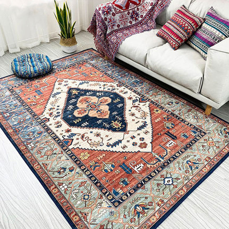 Avtoit | Moroccan living room carpet More colors Printed carpet Cotton Non-slip Machine washable Pet-friendly carpet