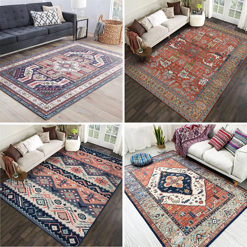 Avtoit | Moroccan living room carpet More colors Printed carpet Cotton Non-slip Machine washable Pet-friendly carpet