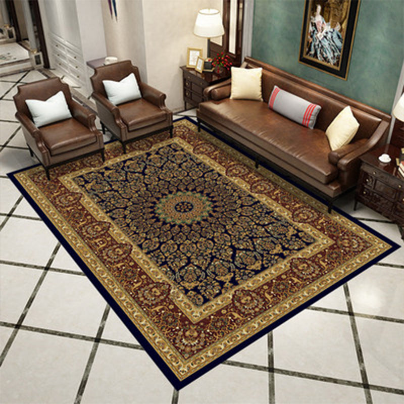 Avtoit | Grandeur Multicolored Victorian Carpet Polyester Floral Pattern Carpet Pet Friendly Washable Non-Slip Carpet for Living Room