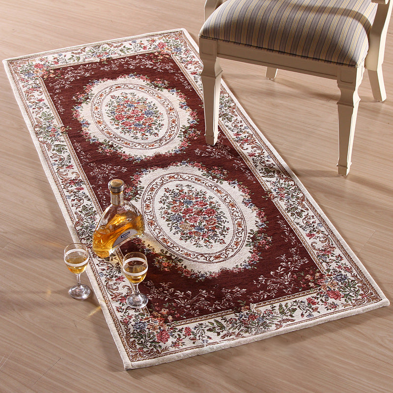 Avtoit | Empire Peony Rug Multicolor Traditional Rug Synthetic Pet-Friendly Non-Slip Stain-Resistant Runner Rug for Home