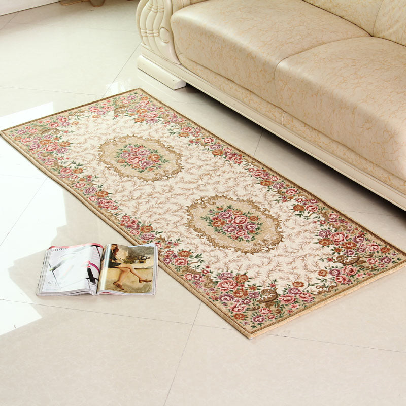 Avtoit | Empire Peony Rug Multicolor Traditional Rug Synthetic Pet-Friendly Non-Slip Stain-Resistant Runner Rug for Home