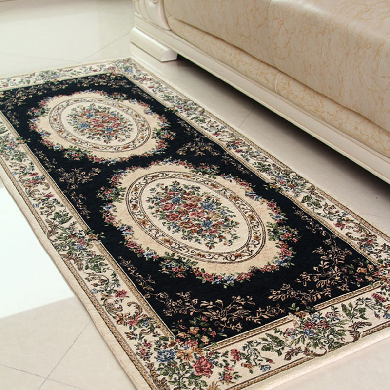 Avtoit | Empire Peony Rug Multicolor Traditional Rug Synthetic Pet-Friendly Non-Slip Stain-Resistant Runner Rug for Home