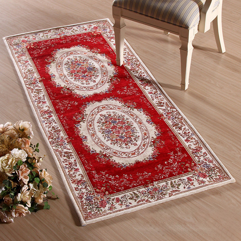 Avtoit | Empire Peony Rug Multicolor Traditional Rug Synthetic Pet-Friendly Non-Slip Stain-Resistant Runner Rug for Home