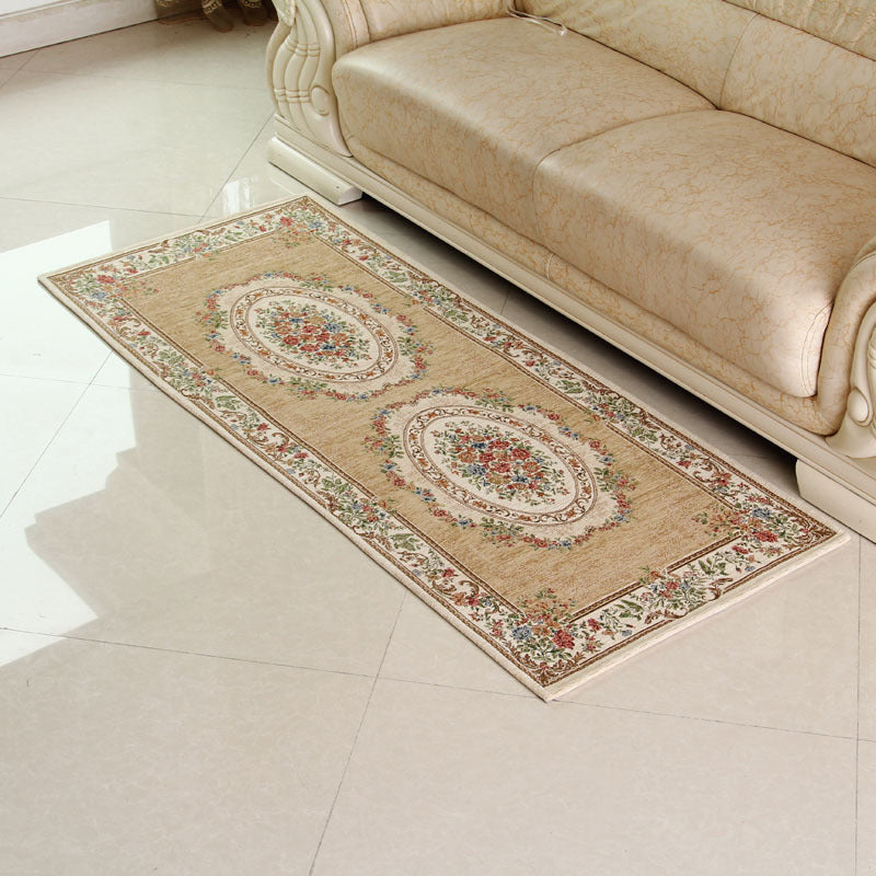 Avtoit | Empire Peony Rug Multicolor Traditional Rug Synthetic Pet-Friendly Non-Slip Stain-Resistant Runner Rug for Home