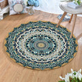 Avtoit | Ethnic Multicolor Print Carpet Polyester Persian Carpet Stain Resistant Machine Washable Non-Slip Carpet for the Living Room