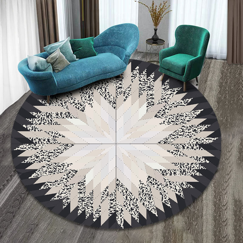 Avtoit | Colorfully patterned folk art printed carpet polyester Moroccan carpet with non-slip backing pet-friendly machine washable carpet for guest room
