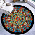 Avtoit | Stylish multicolored paisley print rug polypropylene Moroccan rug machine washable non-slip stain-resistant rug for lounge