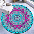 Avtoit | Beautiful mandala patterned rug Multicolored Moroccan area rug Polyester pet friendly stain resistant non-slip backing rug for tea room