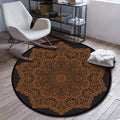Avtoit | Folks Multicolor Mandala Rug Synthetic Moroccan Rug Machine Washable Non-Slip Pet Friendly Living Room Rug