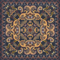 Avtoit | Shabby Chic Floral Area Rug Multicolor Persian Carpet Polypropylene Anti-Slip Backing Washable Pet-Friendly Rug for Foyer