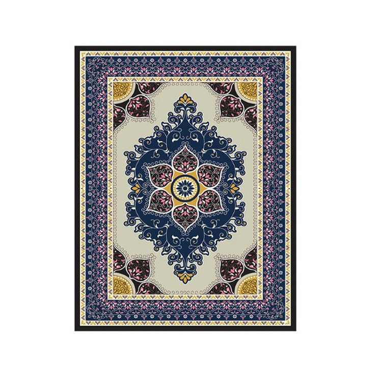 Avtoit | Large Persian rug multicolored jacquard-printed rug washable non-slip backing pet-friendly rug for the living room