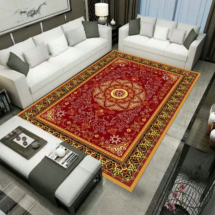 Avtoit | Large Persian rug multicolored jacquard-printed rug washable non-slip backing pet-friendly rug for the living room