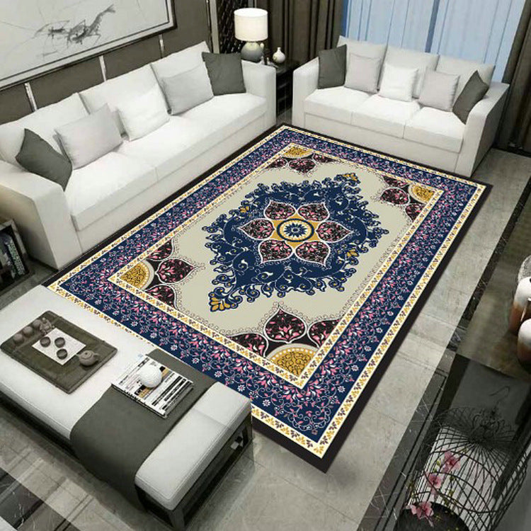 Avtoit | Large Persian rug multicolored jacquard-printed rug washable non-slip backing pet-friendly rug for the living room