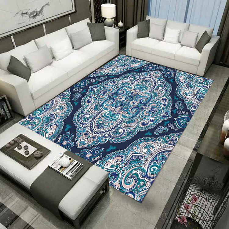 Avtoit | Large Persian rug multicolored jacquard-printed rug washable non-slip backing pet-friendly rug for the living room