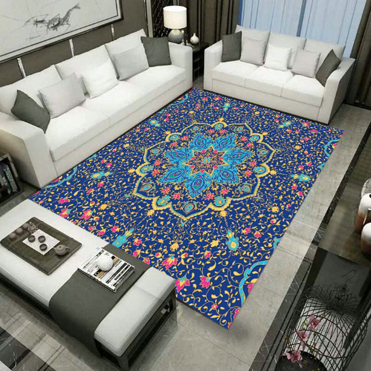 Avtoit | Large Persian rug multicolored jacquard-printed rug washable non-slip backing pet-friendly rug for the living room