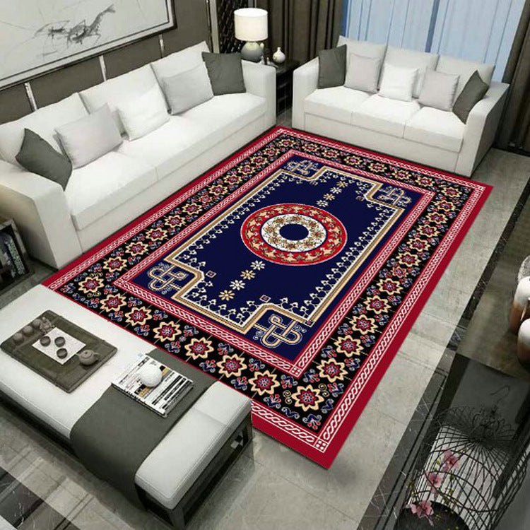 Avtoit | Large Persian rug multicolored jacquard-printed rug washable non-slip backing pet-friendly rug for the living room