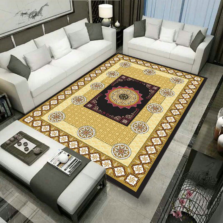 Avtoit | Large Persian rug multicolored jacquard-printed rug washable non-slip backing pet-friendly rug for the living room