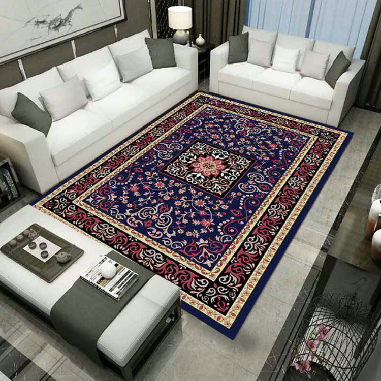 Avtoit | Large Persian rug multicolored jacquard-printed rug washable non-slip backing pet-friendly rug for the living room