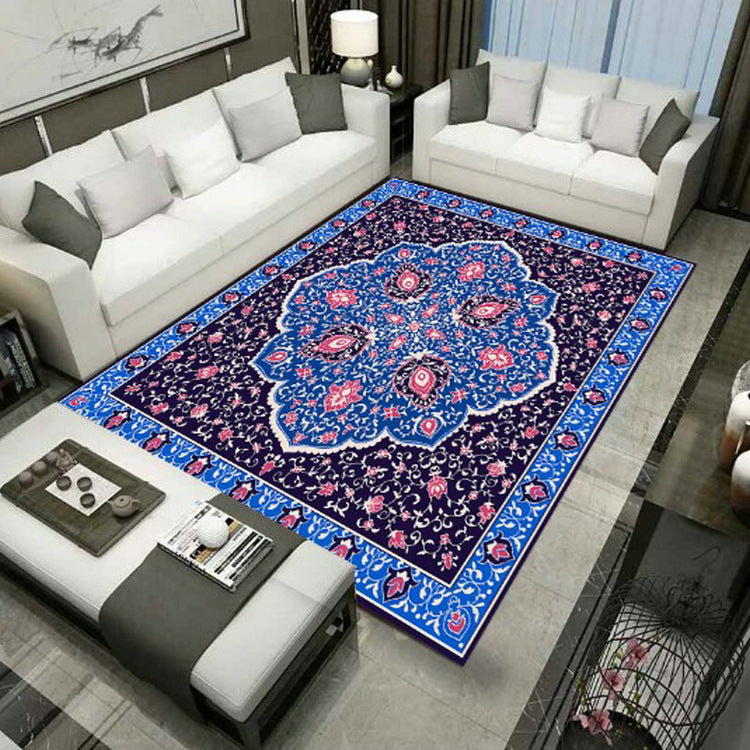 Avtoit | Large Persian rug multicolored jacquard-printed rug washable non-slip backing pet-friendly rug for the living room
