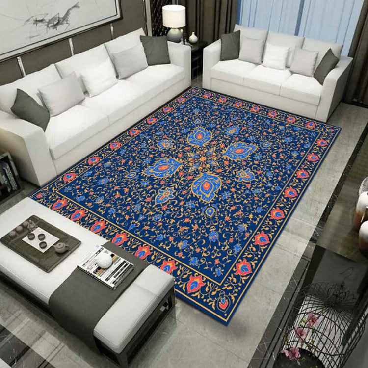 Avtoit | Large Persian rug multicolored jacquard-printed rug washable non-slip backing pet-friendly rug for the living room