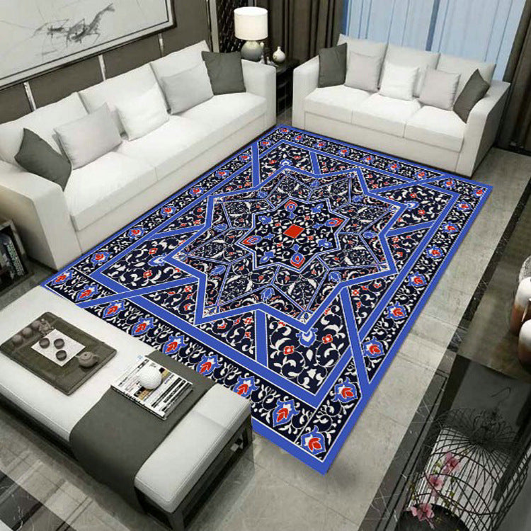 Avtoit | Large Persian rug multicolored jacquard-printed rug washable non-slip backing pet-friendly rug for the living room