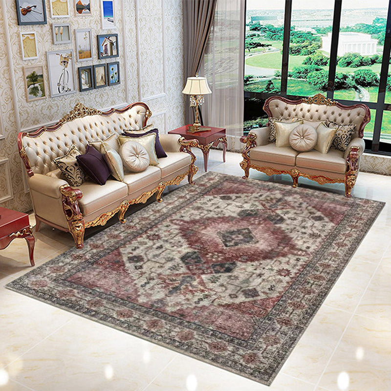 Avtoit | Classic multicolored Persian carpet polypropylene floral carpet washable stain resistant non-slip carpet for guest room