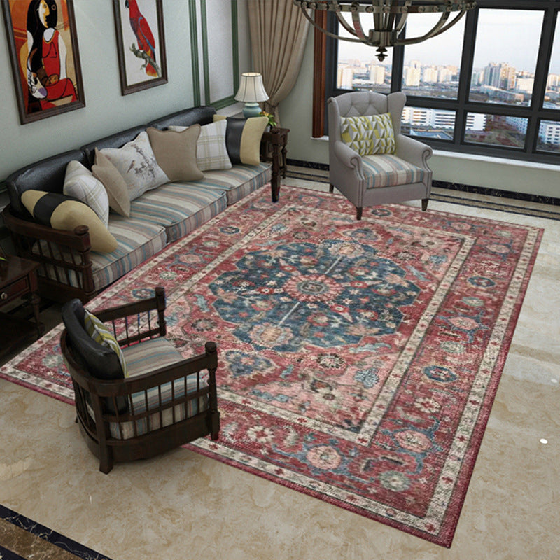 Avtoit | Classic multicolored Persian carpet polypropylene floral carpet washable stain resistant non-slip carpet for guest room