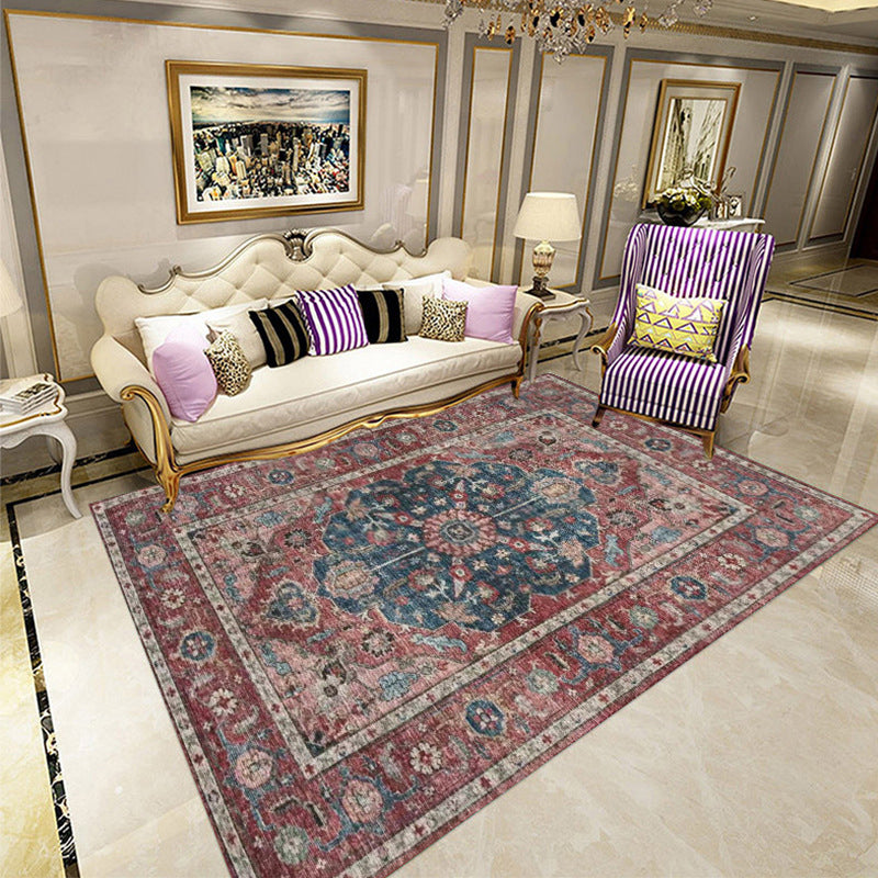 Avtoit | Classic multicolored Persian carpet polypropylene floral carpet washable stain resistant non-slip carpet for guest room